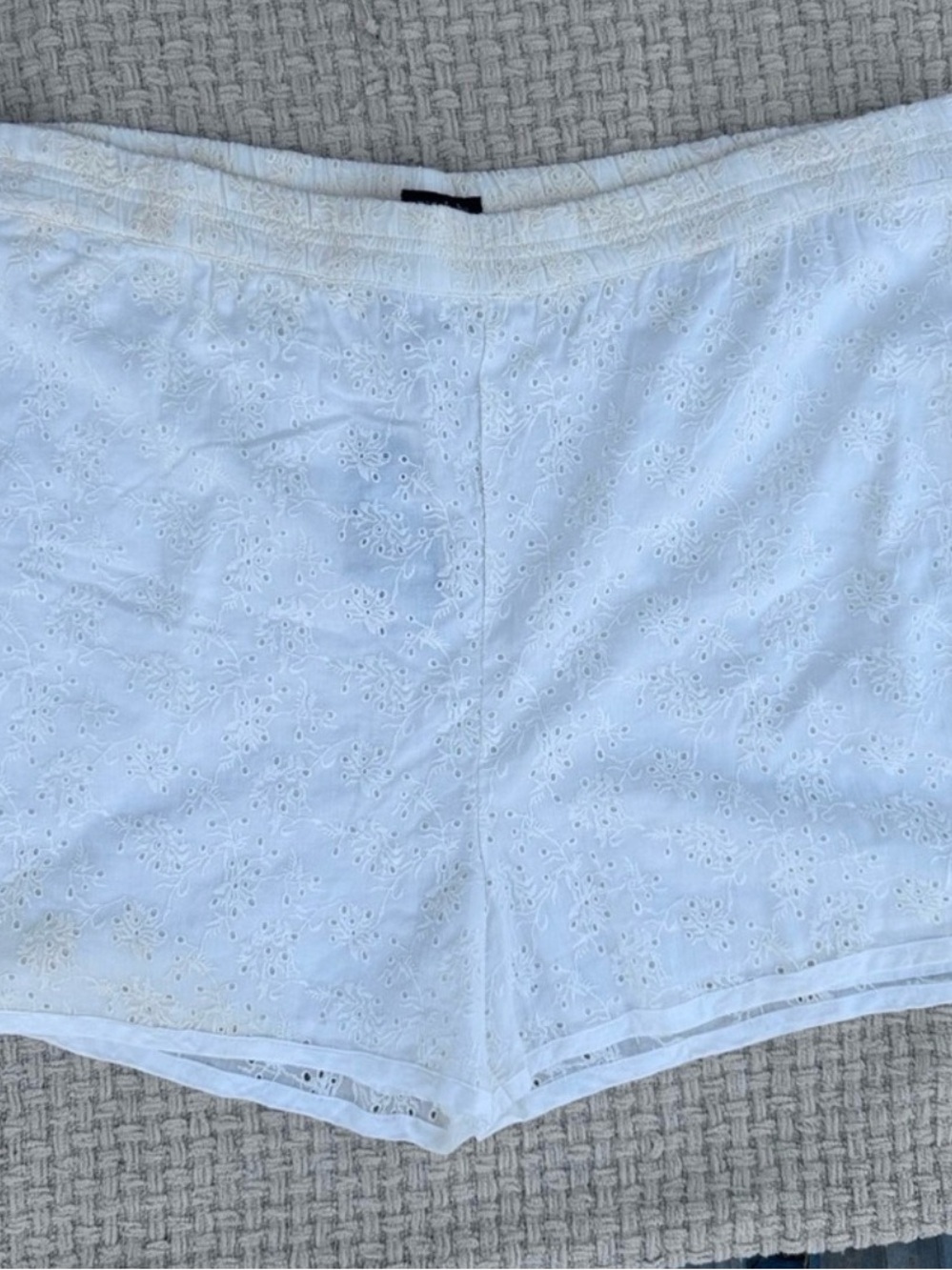 New rag & bone White Eyelet Cotton Shorts